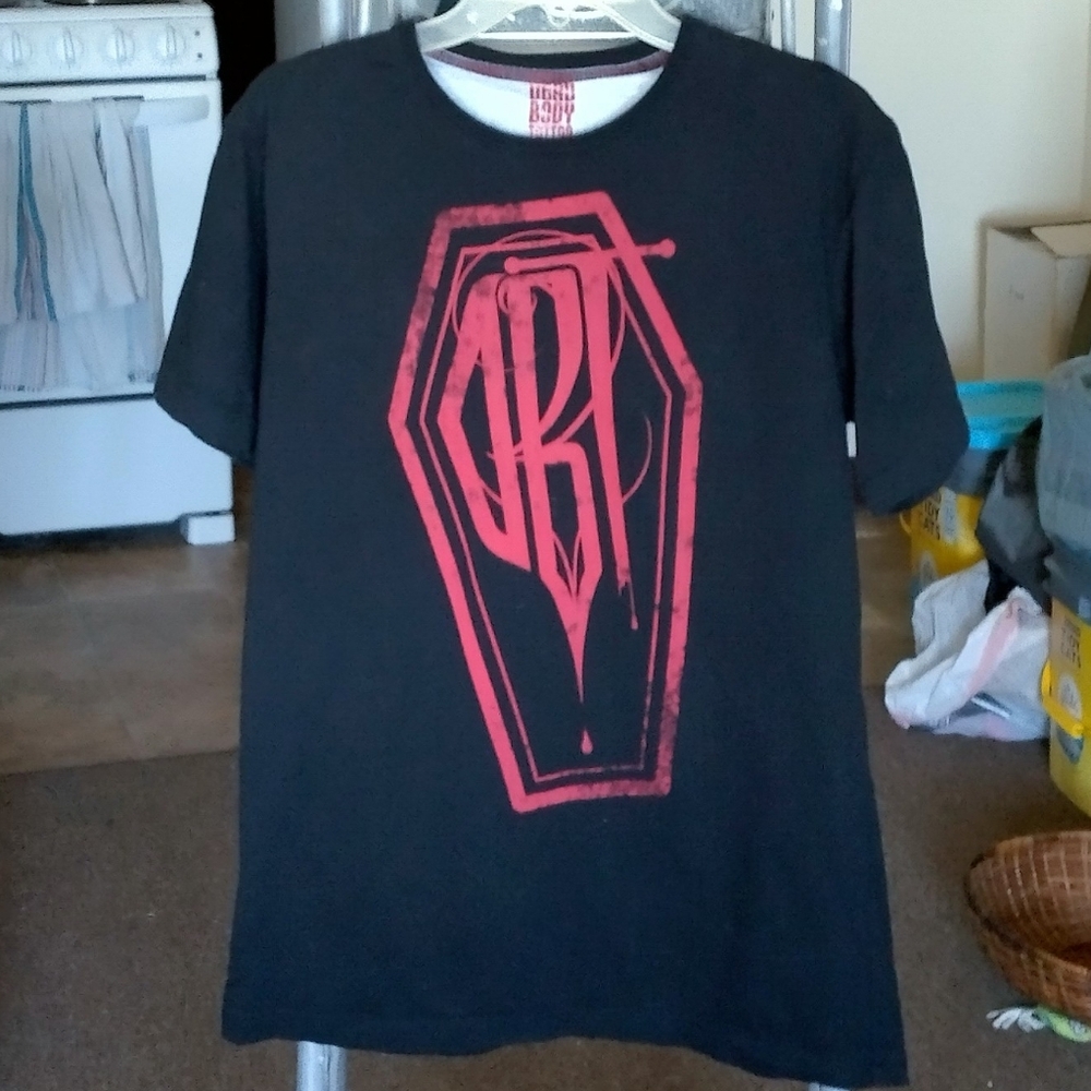Dead Body Tattoo DBT Coffin Shirt Size L